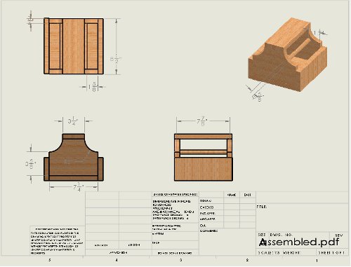 Zusammengebauter Bausatzkasten.