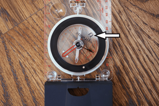 Taking magnetic declination into account on compass.