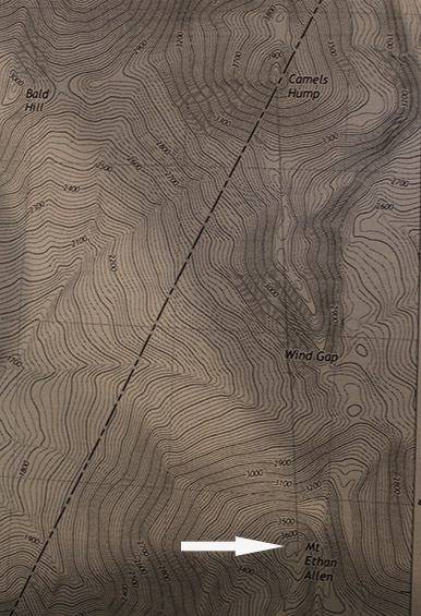Mt Ethan Allen topo topographic map.