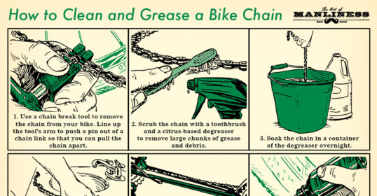 Learn how to clean a bike chain to remove any built-up grime and grease.