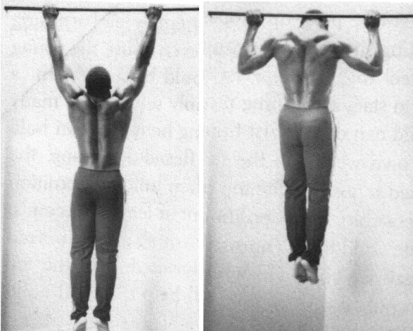 Herschel Walker doing pullups.