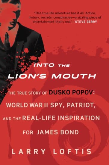 Into the lion's mouth, book cover by larry lofts.