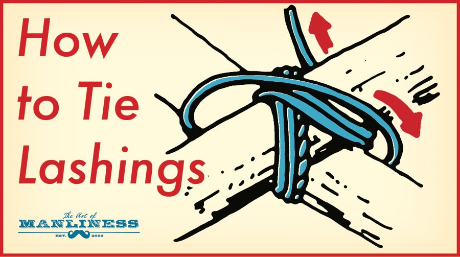 How to tie lashings illustration.