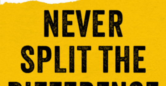 Never split the difference negotiator poster.