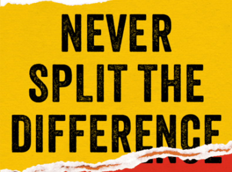 Never split the difference negotiator poster.
