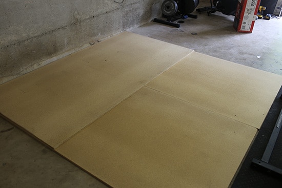 Particle Board laying on the Floor.