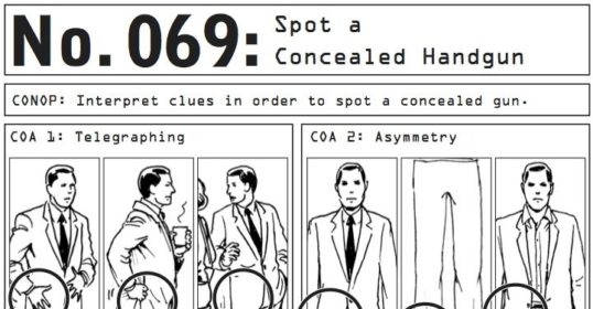 Spot the concealed handgun.