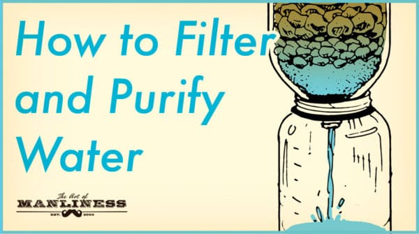 Diy water filter in the wild illustration.