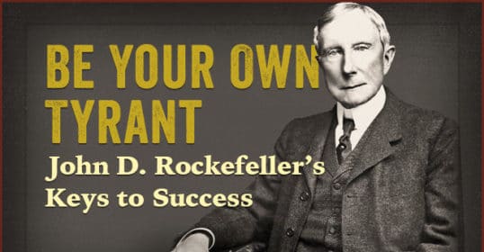 Audiobook cover featuring the keys to success by John D. Rockefeller.