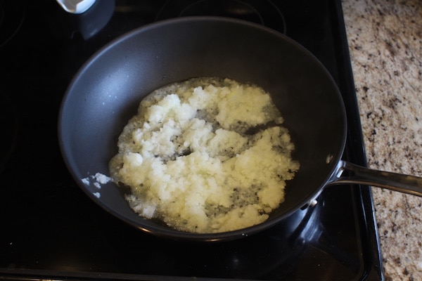 Heat up a little bit of olive oil in a skillet.