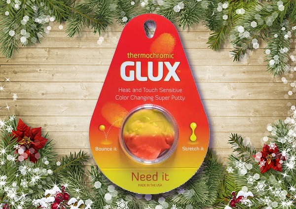 Thermochromic glux with decorated background.