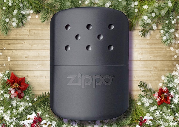 Zippo hand warmer place with decorated background.