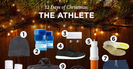Celebrate Christmas by giving the athlete in your life 12 days of special gifts.