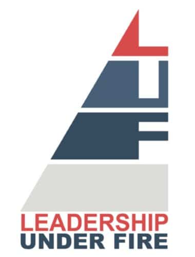 Leadership under fire, company logo.