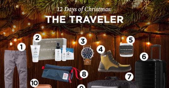 Explore the 12 days of Christmas gifts for travelers.