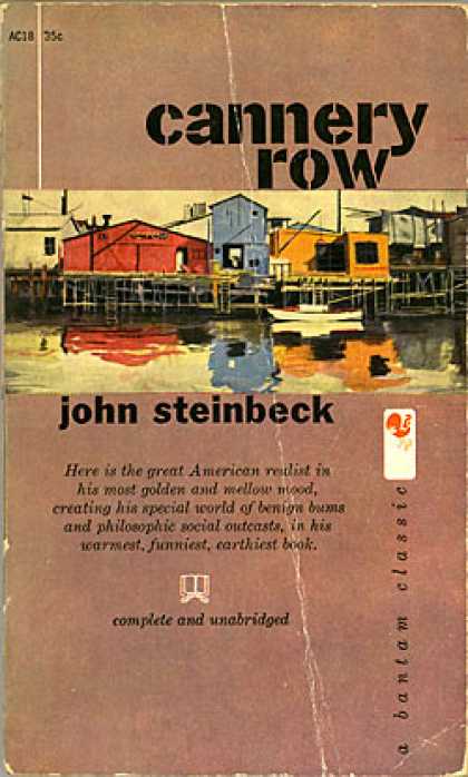 Cannery Row by John Steinbeck, book cover.