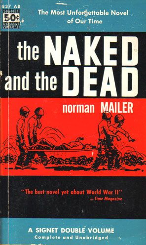 The Naked and the Dead by Norman Mailer, book cover.