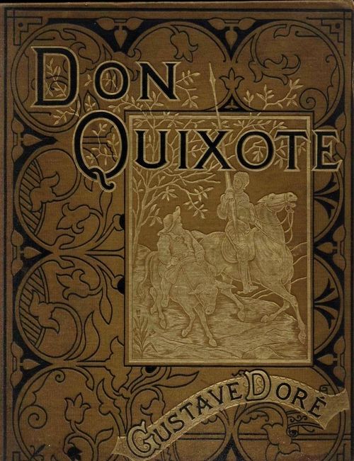 Don Quixote by Miguel de Cervantes, book cover.