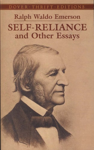 Self-Reliance & Other Essays by Ralph Waldo Emerson, book cover.