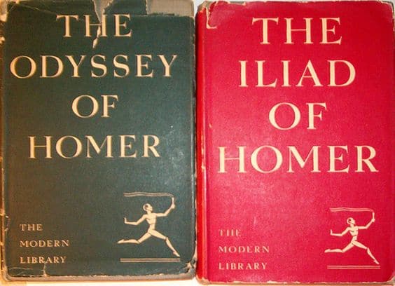 The Iliad & The Odyssey by Homer, book cover.