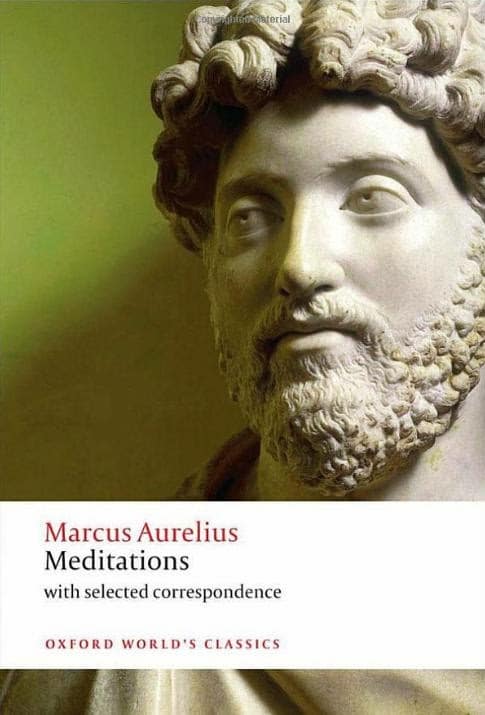 Meditations by Marcus Aurelius, book cover.