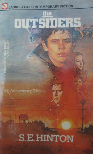 The Outsiders by S. E. Hinton, book cover.