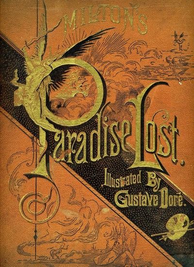 Paradise Lost by John Milton, book cover.