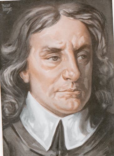 Oliver cromwell illustration.