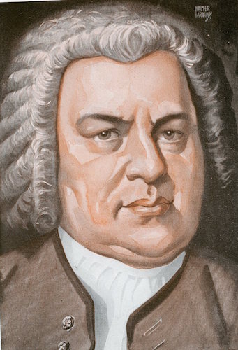 Johann sebastian bach illustration.