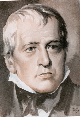 Sir Walter scott illustration.