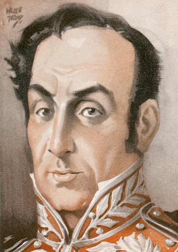 Simon bolivar illustration.