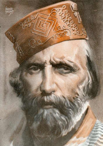 Giuseppe garibaldi illustration.