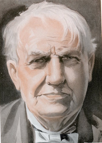 Thomas alva edison illustration.