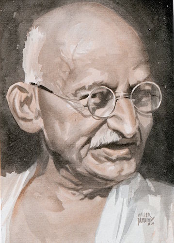 Mahatma gandhi illustration.