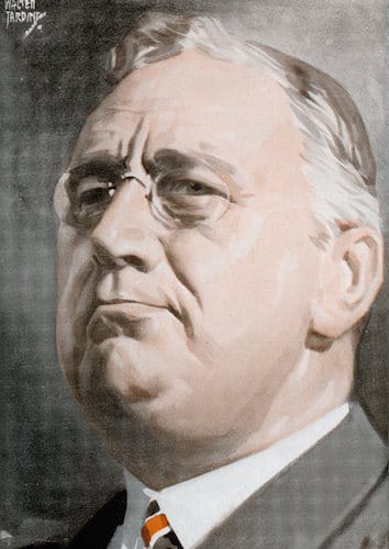 Franklin delano roosevelt illustration.