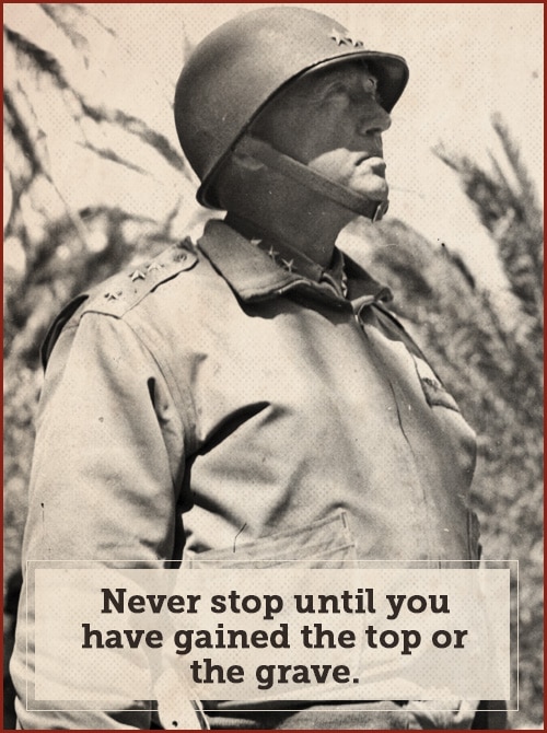 Quote by george patton and staring over battle field.