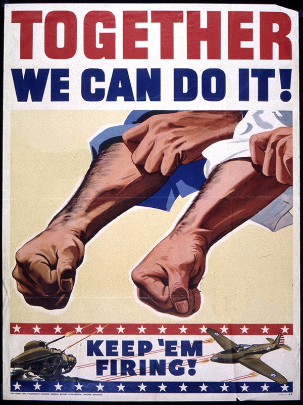 Together we can do it vintage military poster.