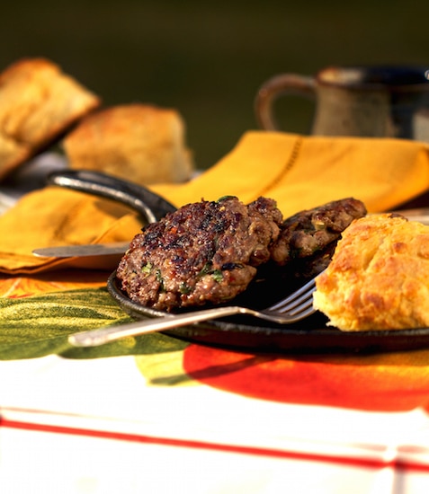 Homemade breakfast sausage patties.