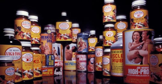 A collection of nutrition supplements.