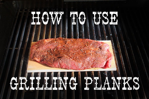 Grilling plank with iron steak.