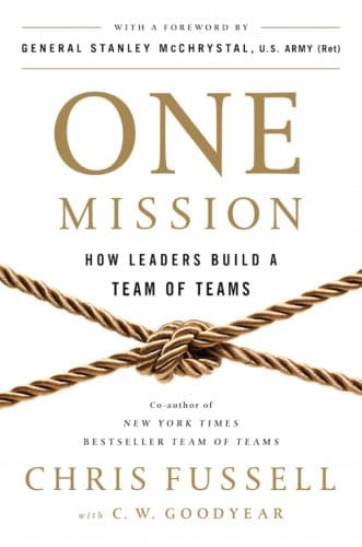 One mission book cover, By Chris Fussell.