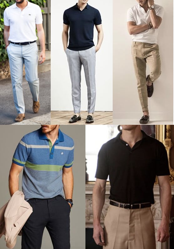 untucked polo with slacks