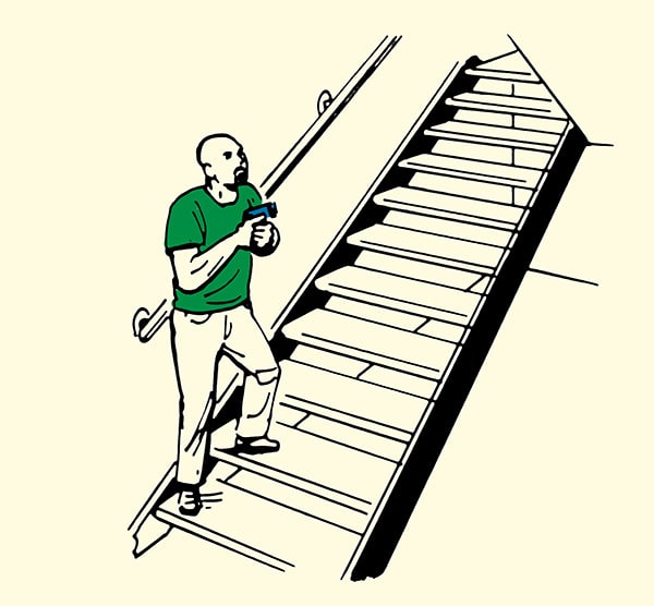 How to clear a home stairways illustration.