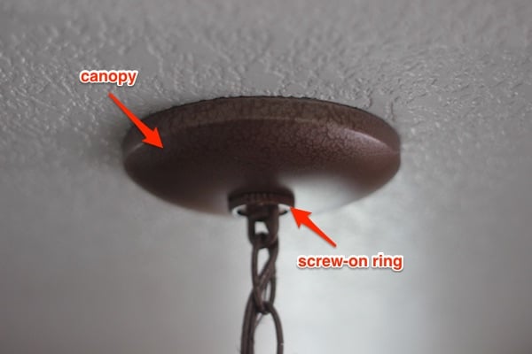 Light fixture canopy how to change a light fixture.