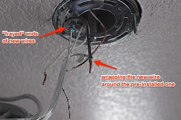 How To Replace Install A Light Fixture The Art Of Manliness - Electrical Wiring Red Black And White Wires Ceiling Light