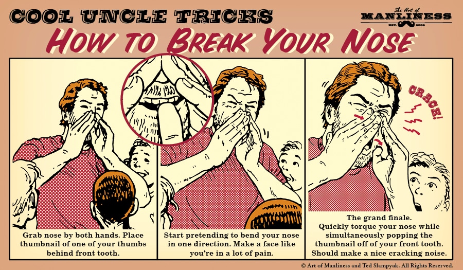 How To Break Your Nose Magic Trick The Art Of Manliness