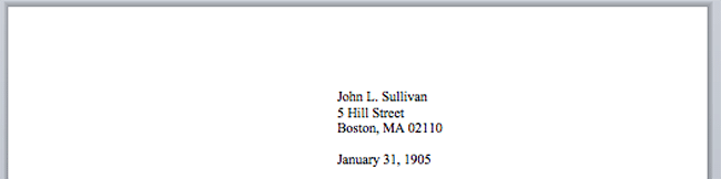 Business Letter Envelope Address Format