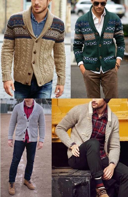 men's outfits with cardigans