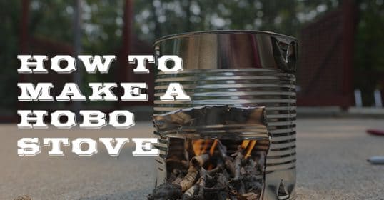 Learn how to easily make a hobo stove using minimal materials.