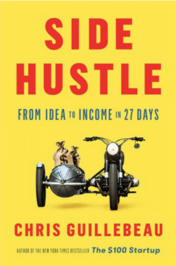 Side hustle book cover, written by chris guillebeau.